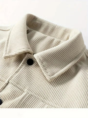 2025 Men’s Autumn Corduroy Lapel Jacket – Japanese Style Loose Trendy Coat