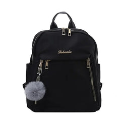 Large Capacity Simple Black Travel & School Backpack – Unisex Harajuku Style
