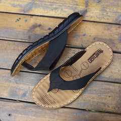 Men’s Summer Leather Slippers – Non-Slip Flip Flops Sandals