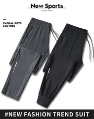 Men’s Reflective Quick-Dry Running Pants – Lightweight Summer Jogging & Hiking Trousers