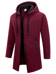 Men’s Oversized Streetwear Zipper Hoodie – Warm Winter Outdoor Sweatshirt Jacket