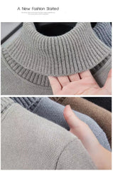 Men’s Luxury Velvet High Neck Sweater