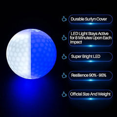 LED Glow Golf Balls – 6-Pack Multi-Color Night Golf Set