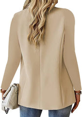 2025 Women’s Oversized Button Suit Coat – Long Sleeve Lapel Office Jacket
