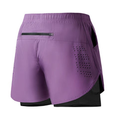 Men's Quick-Dry Double Layer Running Shorts
