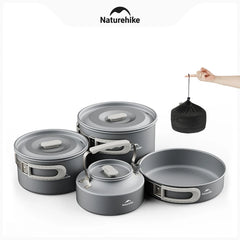 Naturehike Camping Cookware Set – Aluminum Alloy Pot Set for 4–7 People