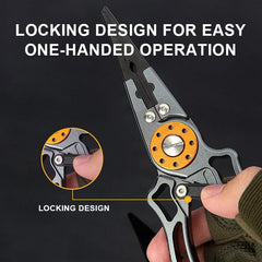 Shawto Aluminum Alloy Fishing Gripper – Professional Lip Grabber & Fish Control Pliers Tool
