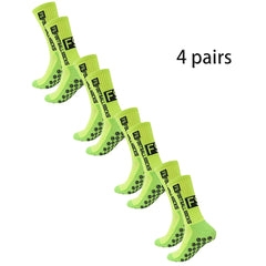 4 Pairs FS Mid-Tube Football Socks – Non-Slip & Breathable
