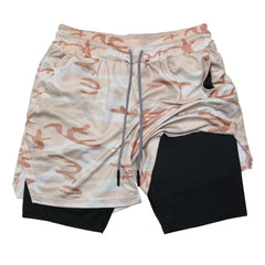 Men’s 2-in-1 Double-Layer Fitness Shorts