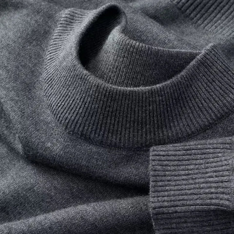 Men’s Autumn Mock Turtleneck Knit Sweater