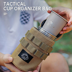 Outdoor Tactical Water Cup Storage Bag – 600D Oxford Cloth Travel Organizer