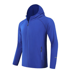Reflective Quick-Dry Hooded Running Jacket – Lightweight Sun Protection Coat