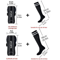 Loogdeel 2-Pair Kids’ Soccer Shin Guards with Socks – Youth Protective Gear