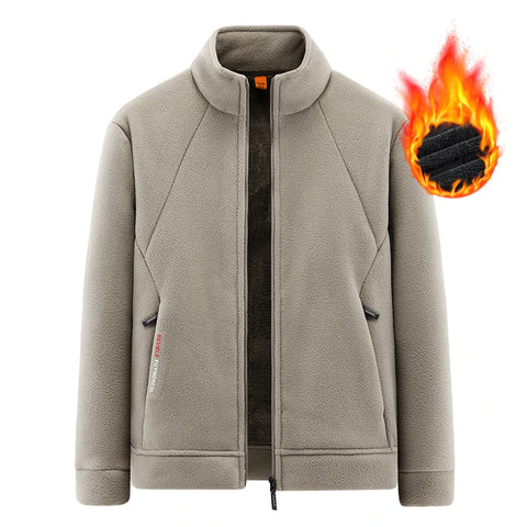 Men’s Thick Fleece Jacket – Warm Winter Outdoor Coat