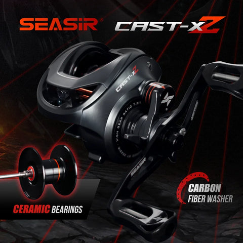 SEASIR Cast X2 7.3:1 Baitcasting Reel – Hybrid Ceramic Bearings & N52 Magnetic Brake