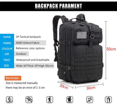 30L/50L Tactical Backpack – MOLLE Outdoor Hiking & Hunting Travel Bag