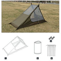 Airy Mesh Ultralight 1-Person Tent – Quick Setup Mosquito-Proof Camping Shelter
