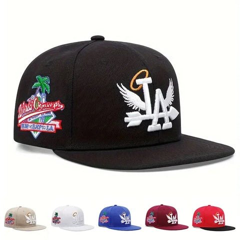 Unisex LA Embroidery Baseball Cap – Adjustable Snapback Hat