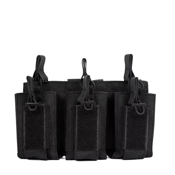 Tactical Triple Mag Holder – Open-Top MOLLE Magazine Pouch for M4/M16/AK