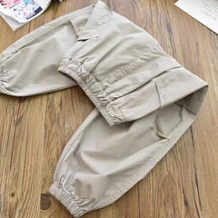 Kids Cargo Joggers – Light Breathable Casual Pants for Autumn & Summer