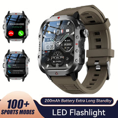 KESHUYOU Smart Watch 2.01″ HD – Bluetooth Calling & LED Flashlight
