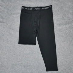 Men’s One-Leg Basketball Compression Tights – Athletic Base Layer Pants