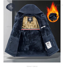 Maxbarley Men’s Winter Fleece Sportswear Set – Warm Retro Jacket & Pants Tracksuit