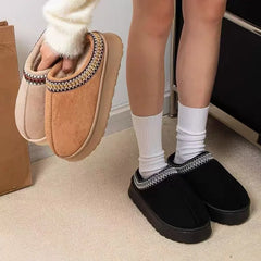 2025 Platform Fluffy Slippers – Unisex Winter Plush