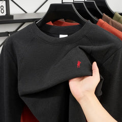 Luxury Embroidered Men’s Round-Neck Pullover