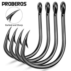 10Pcs High Carbon Steel Barbed Fishhooks