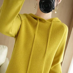 2025 Women’s Knit Hooded Sweater – Warm Autumn/Winter Casual Pullover