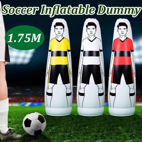 175CM Soccer Inflatable Training Dummy – Portable Football Practice Mannequin for Goalkeeper & Defender Drills