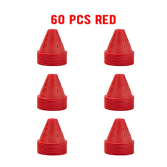 20/40/60PCS Colorful Windproof Training Marker Cones – Soccer, Skating & Multi-Sport Equipment