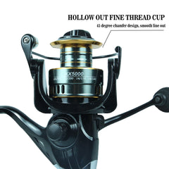 Professional Ultralight Spinning Reel 1000–7000 – 5.2:1 Gear Ratio CNC Metal Spool