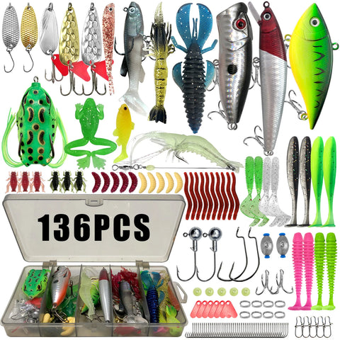 Multi-Lure Fishing Kit with Tackle Box – 86 to 366pcs