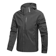 Men’s Waterproof Softshell Windbreaker – Lightweight Jacket with Removable Hood