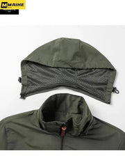 Men’s Gorpcore Tactical Jacket – Waterproof Military Windbreaker