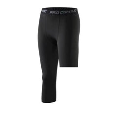 Men’s One-Leg Basketball Compression Tights – Athletic Base Layer Pants