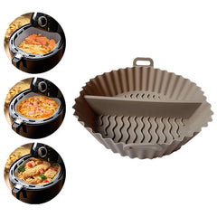 Divided Silicone Airfryer Liner – Reusable Non-Stick Baking Tray for Pizza, Chicken & Fries
