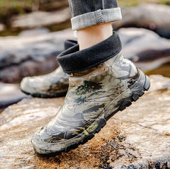 Men’s Camouflage Waterproof Fleece-Lined Rain Boots – Warm Garden Gumboots 2025