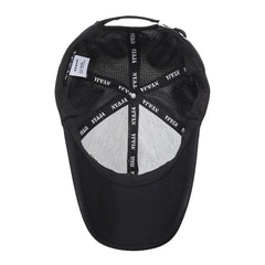 Men’s Summer Breathable Baseball Cap – Black Outdoor Sun Hat 56–60cm