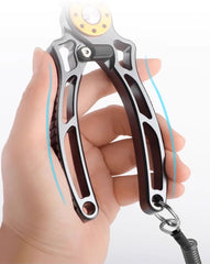 Shawto Aluminum Alloy Fishing Gripper – Professional Lip Grabber & Fish Control Pliers Tool
