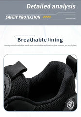 Men’s Rotating Button Safety Work Shoes – Durable Anti-Impact Protective Sneakers