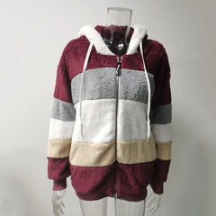 Women’s Oversized Plush Hooded Jacket