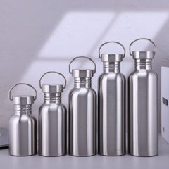Stainless Steel Water Bottle – 500/750/1000ml Sports Flask