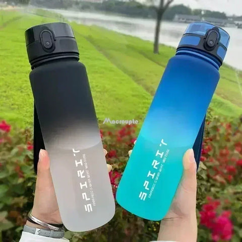 0.5/1L Sports Water Bottle – Leak-Proof Portable Gym Bottle