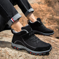 Men’s Waterproof Suede Winter Ankle Boots – Non-Slip