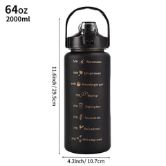 2000ml Large Capacity Gradient Water Bottle – Outdoor Sports & Fitness