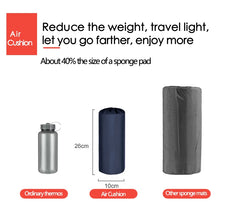 Ultralight Folding Camping Sleeping Pad with Pillow – Inflatable Air Mat for Outdoor Travel, Beach & Hiking