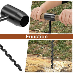 Bushcraft Carbon Steel Survival Hand Auger Drill